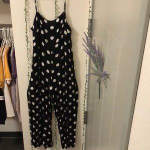 FOREVER21 polka dot jumpsuit.